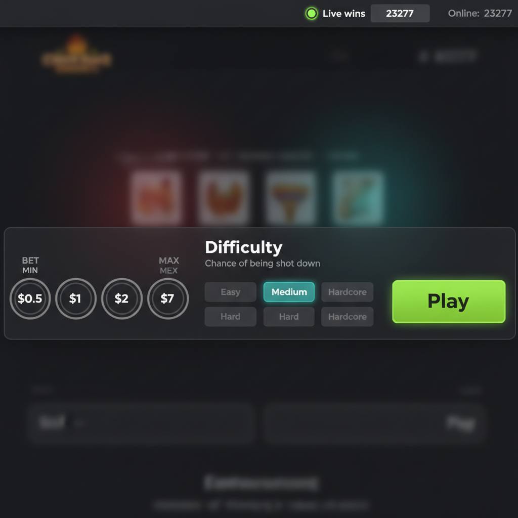 Dettaglio dell'interfaccia di Chicken Road 2 con pannello puntate, pulsanti predefiniti e indicatore Live Wins